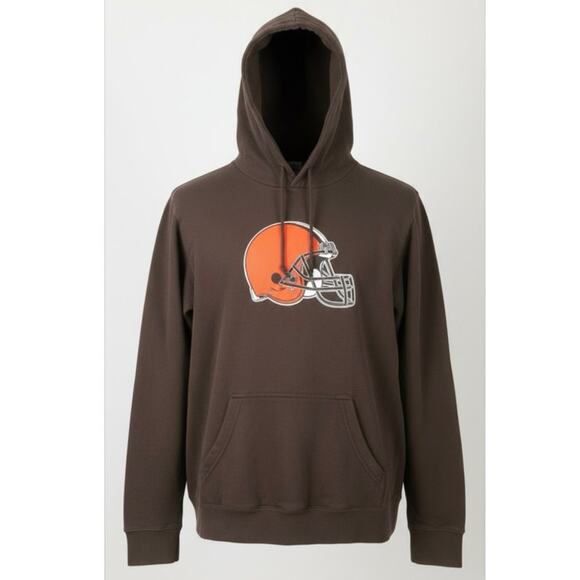 NFL Tops - XL Cleveland Browns Hoodie NFL Football Pullover Sweatshirt Brown Orange